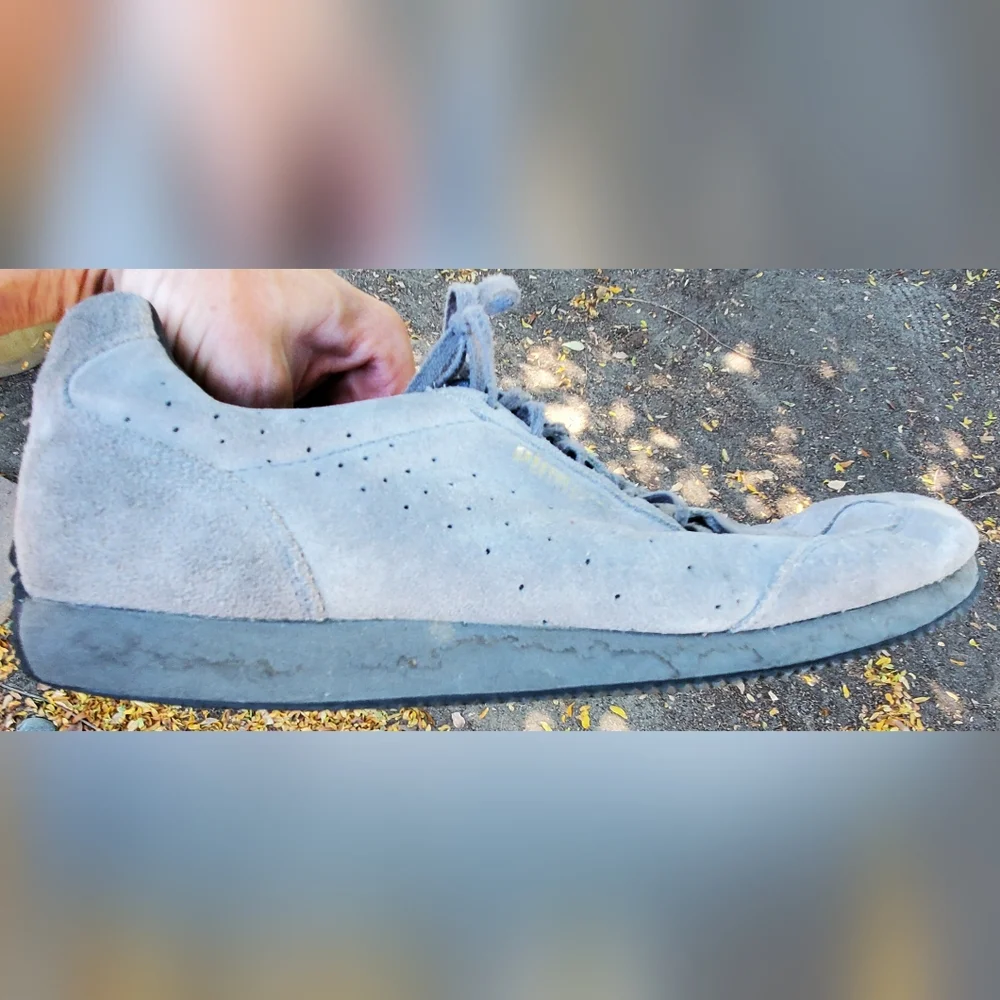 Vintage Puma Men's Shoe. Gray Suede. Size 12. GVC. Retro.
